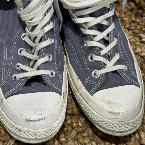 Comme des Garcons Play x Converse Chuck 70 High Top Sneakers Size 11 Grey - Picture 4 of 8